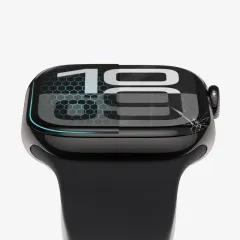 Apple Watch 10 / 11 skärmskydd svart HOFI HYBRID PRO+ 2-PACK (46 MM)
