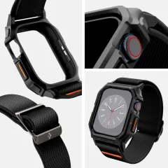 Apple Watch 10 / 11 skal, fodral svart SPIGEN LITE FIT ”PRO” (46 MM)