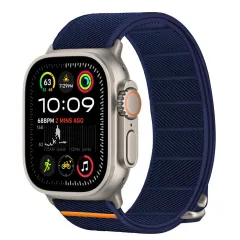 Apple Watch 10 / 11 skal, fodral blå TECH-PROTECT NYLON SLIP (46 MM)