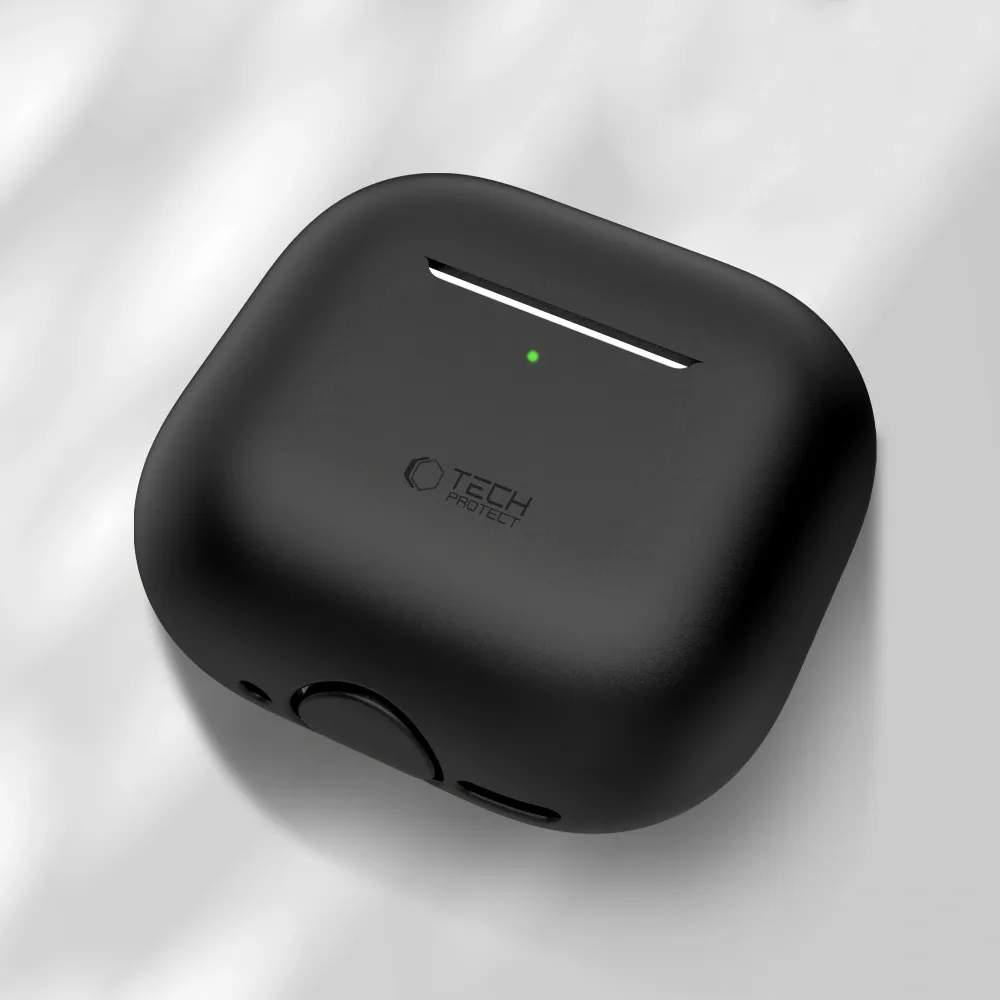 Apple AirPods 4 telefoni ümbris must TECH-PROTECT SILICONE