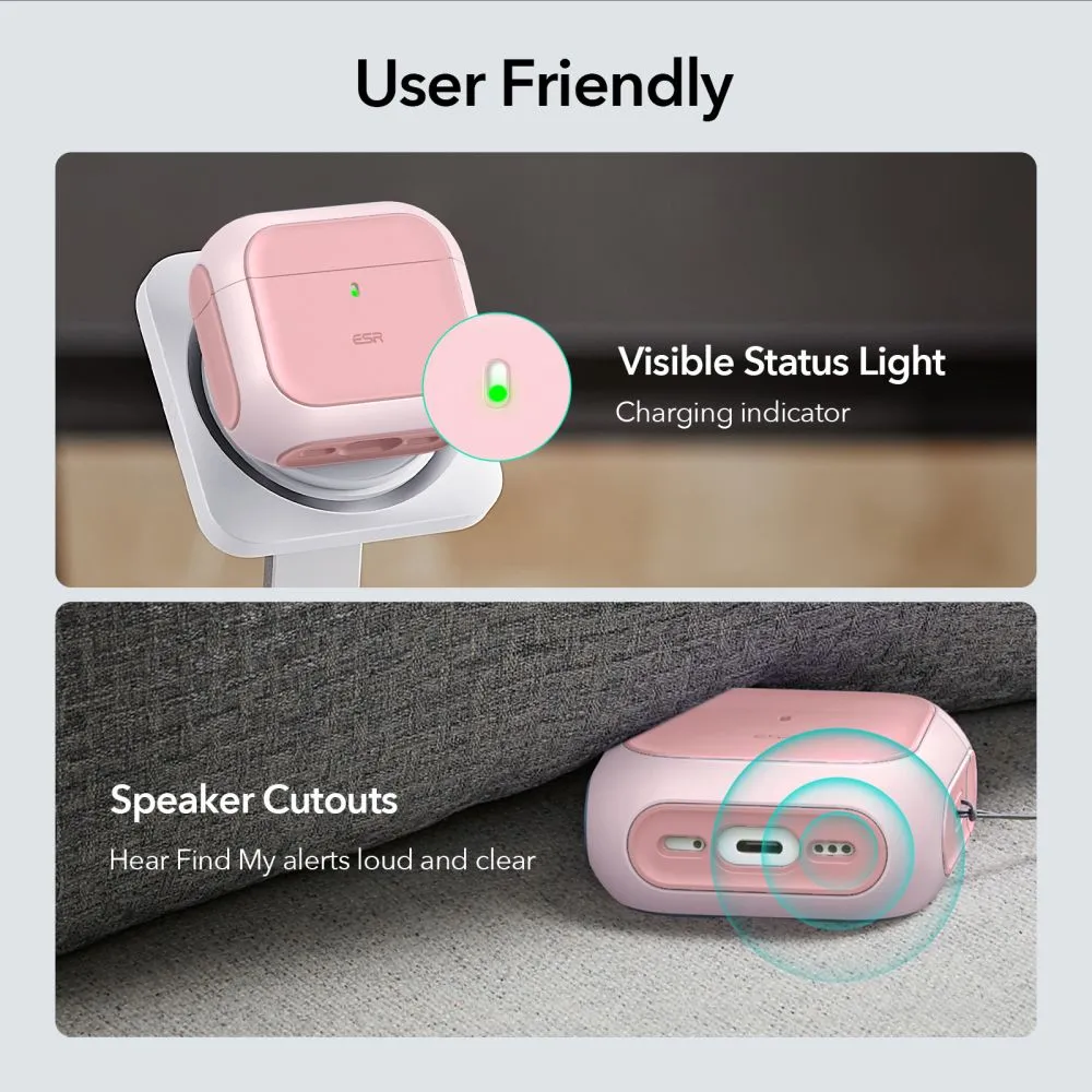 Apple AirPods 4 чехол розовый ESR ORBIT HALOLOCK MAGSAFE