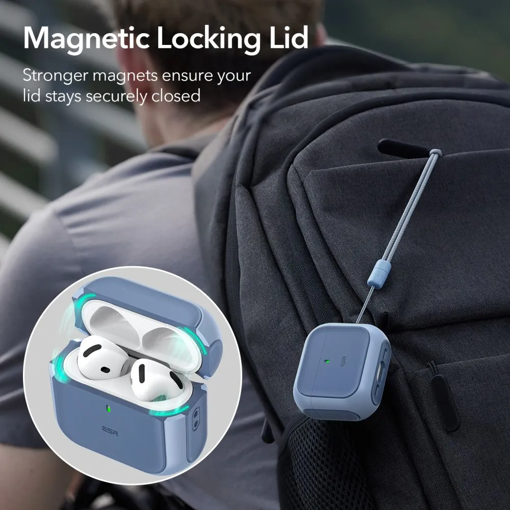 Apple AirPods 4 telefoni ümbris sinine ESR ORBIT HALOLOCK MAGSAFE