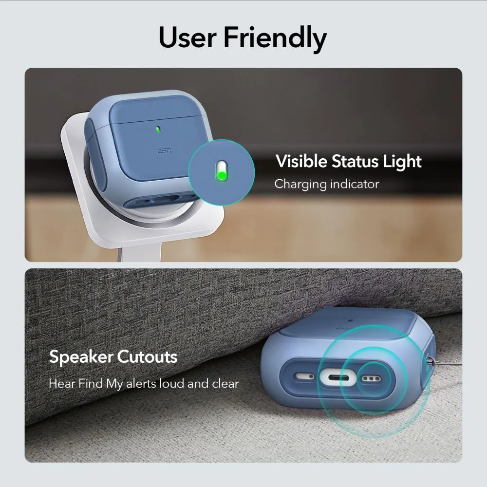 Apple AirPods 4 telefoni ümbris sinine ESR ORBIT HALOLOCK MAGSAFE
