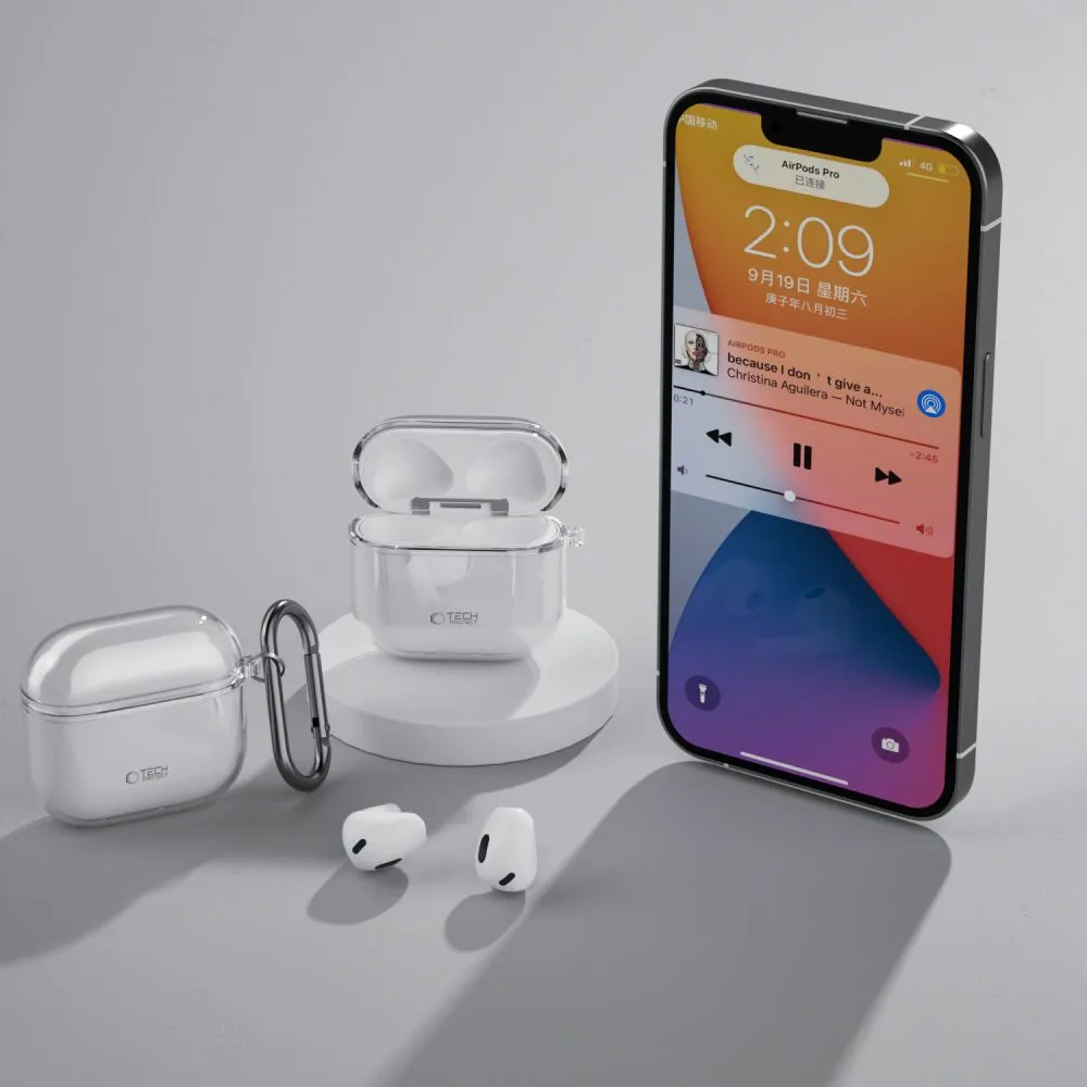 Apple AirPods 4 Aizsargvāciņi un maciņi caurspīdīgs TECH-PROTECT FLEXAIR