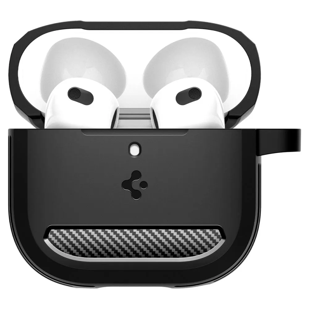 Apple AirPods 4 skal, fodral svart SPIGEN RUGGED ARMOR