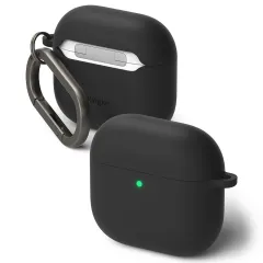 Apple AirPods 4 skal, fodral svart RINGKE SILICONE