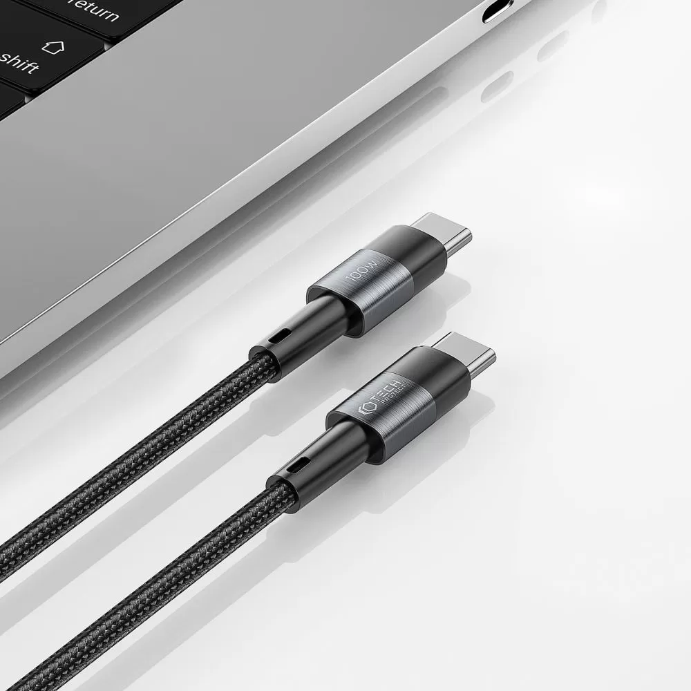  Datu kabeļi TECH-PROTECT ULTRABOOST TYPE-C CABLE PD100W/5A 100CM 