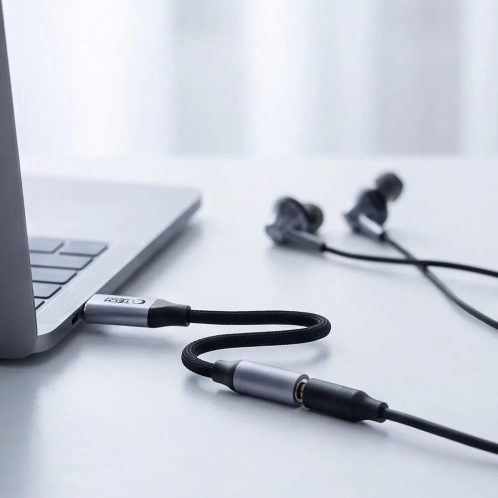  Datu kabeļi TECH-PROTECT ULTRABOOST ADAPTER USB-C TO MINI JACK 3.5MM DAC Viedierīču 