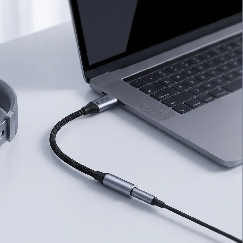  Datu kabeļi TECH-PROTECT ULTRABOOST ADAPTER USB-C TO MINI JACK 3.5MM DAC Viedierīču 