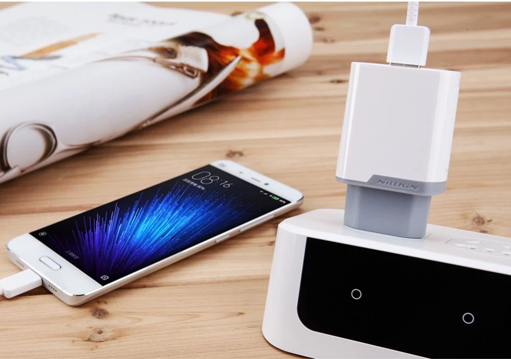  Datu kabeļi Fast Charge Adapter EU  balts