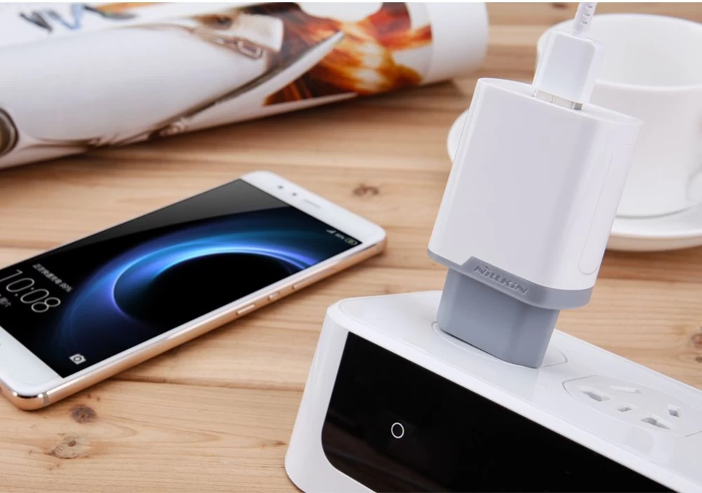  Datu kabeļi Fast Charge Adapter EU  balts