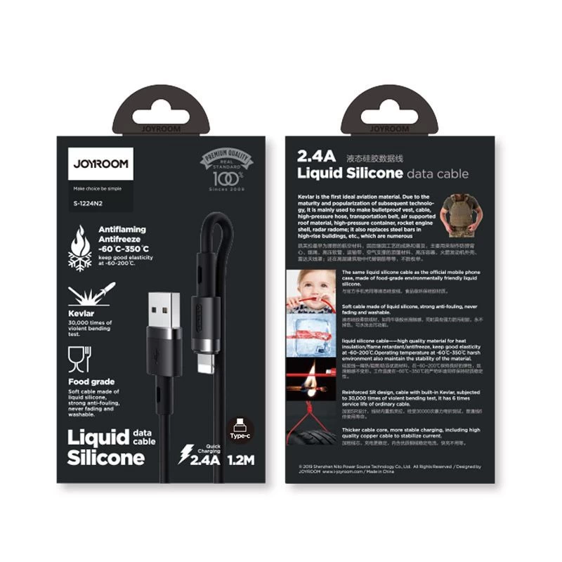  Datu kabeļi JOYROOM USB TYPE-C Cable 120cm  melns