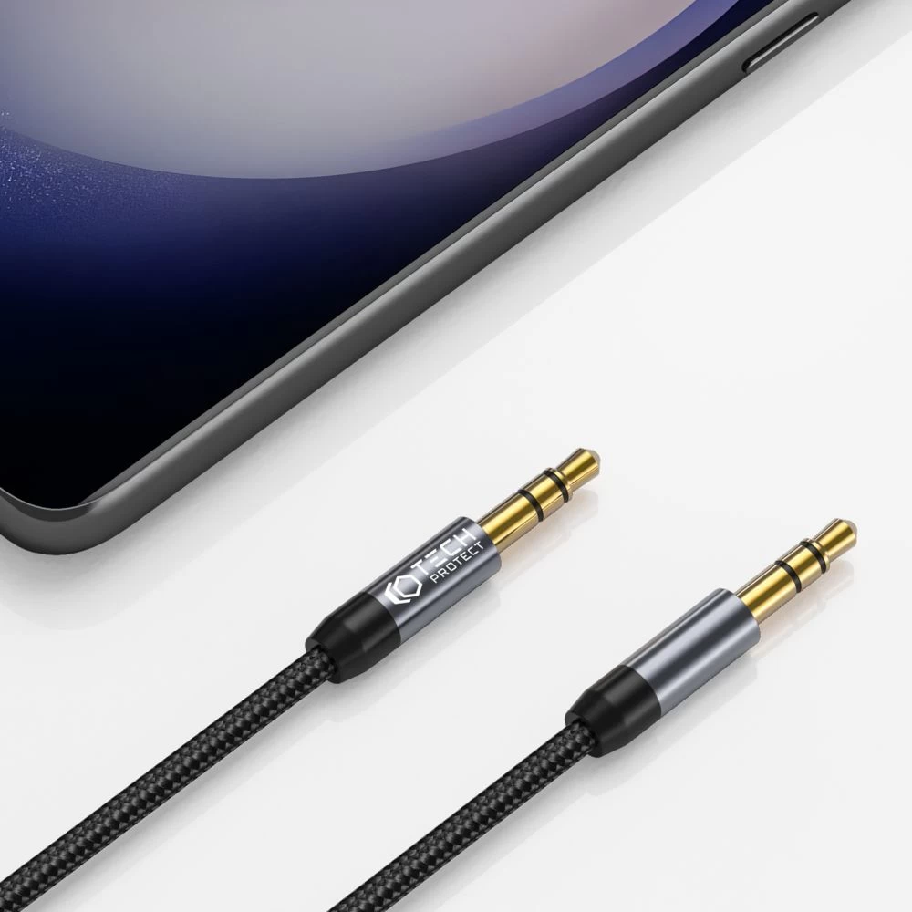  Datu kabeļi TECH-PROTECT ULTRABOOST AUX MINI JACK 3.5MM CABLE 150CM  melns
