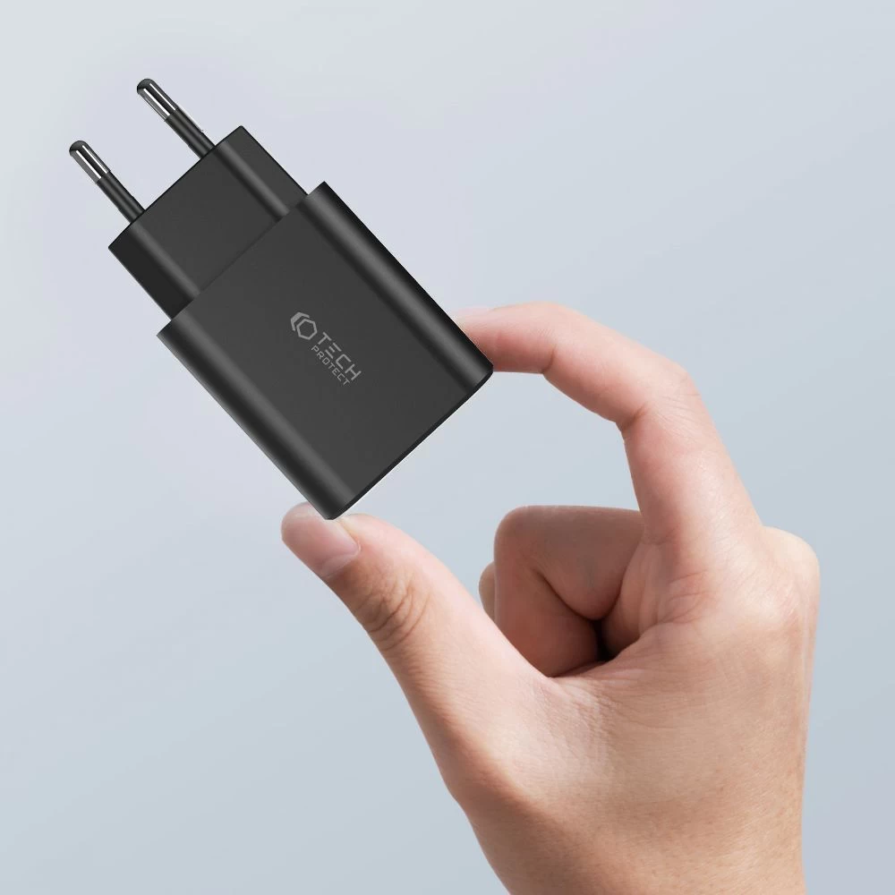  Datu kabeļi TECH-PROTECT NC30W 3-PORT NETWORK CHARGER PD30W/QC3.0  melns