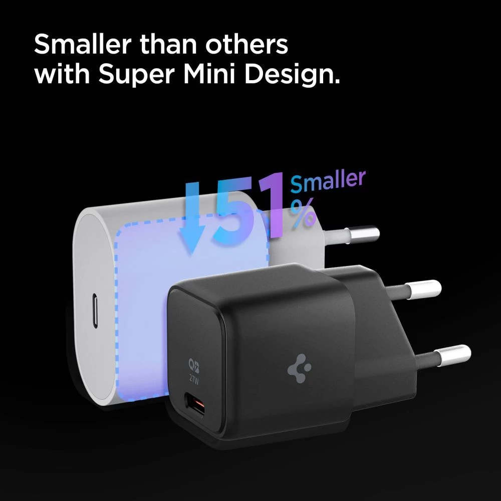  Datu kabeļi SPIGEN PE2103 ARCSTATION NETWORK CHARGER PD27W  melns