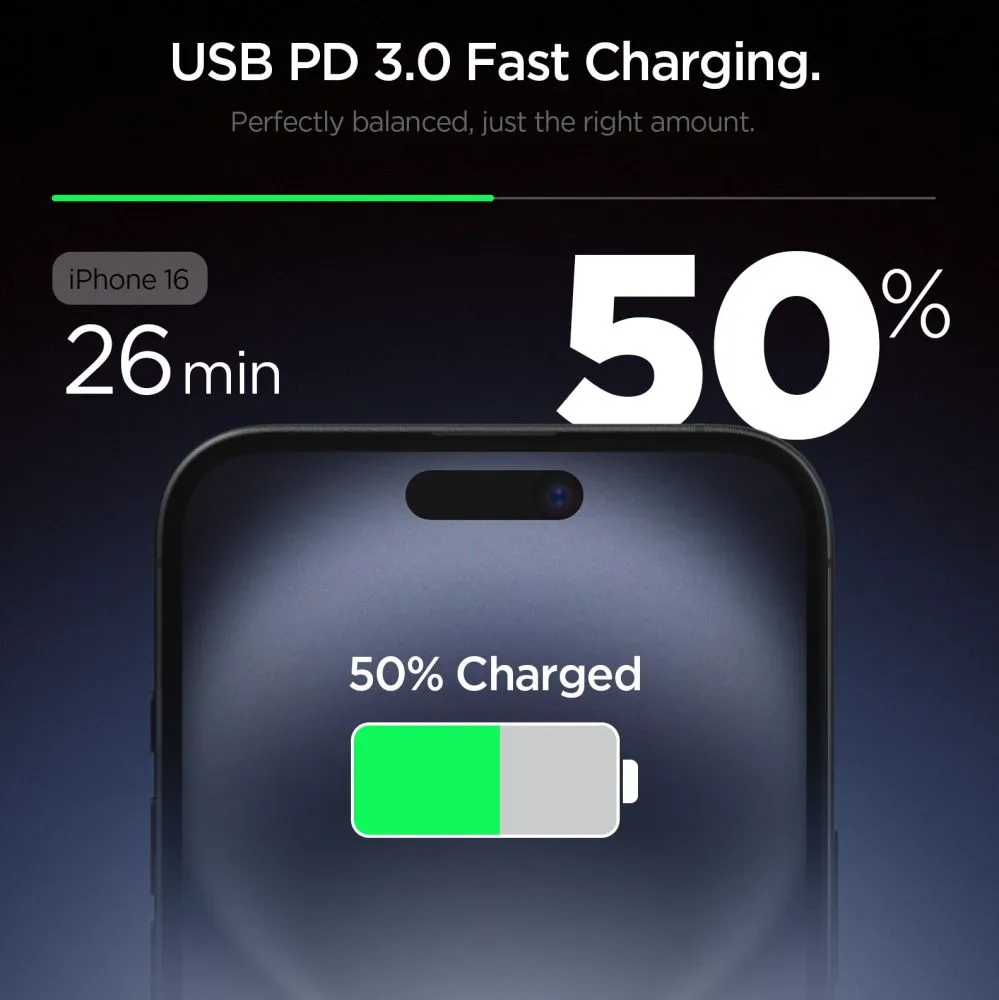  Datu kabeļi SPIGEN ESSENTIAL EE201EU 1-PORT NETWORK CHARGER 20W  melns