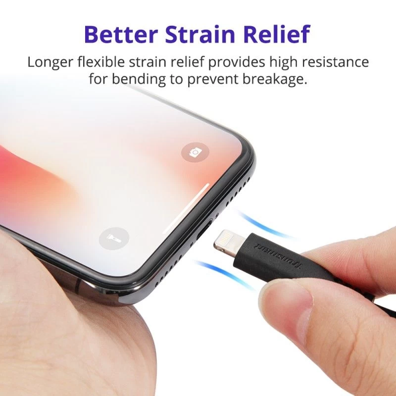  Datu kabeļi TRONSMART LCC05 Black Apple MFi USB-C to Lightning, M-M, 2M  melns