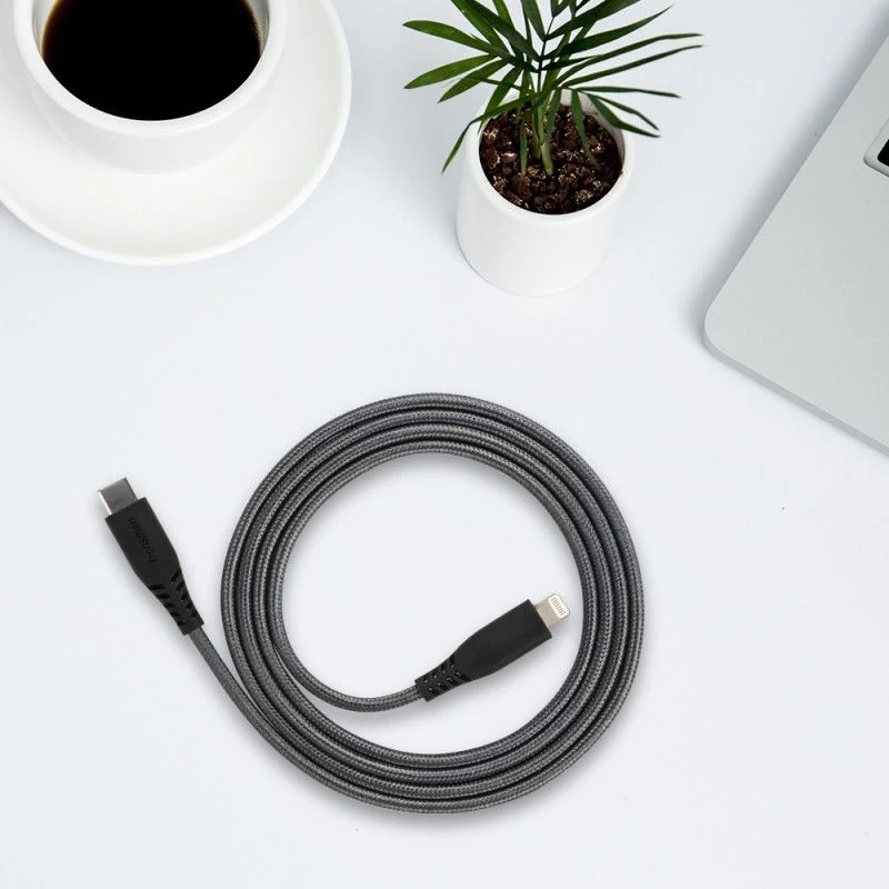  Datu kabeļi TRONSMART LCC05 Black Apple MFi USB-C to Lightning, M-M, 2M  melns