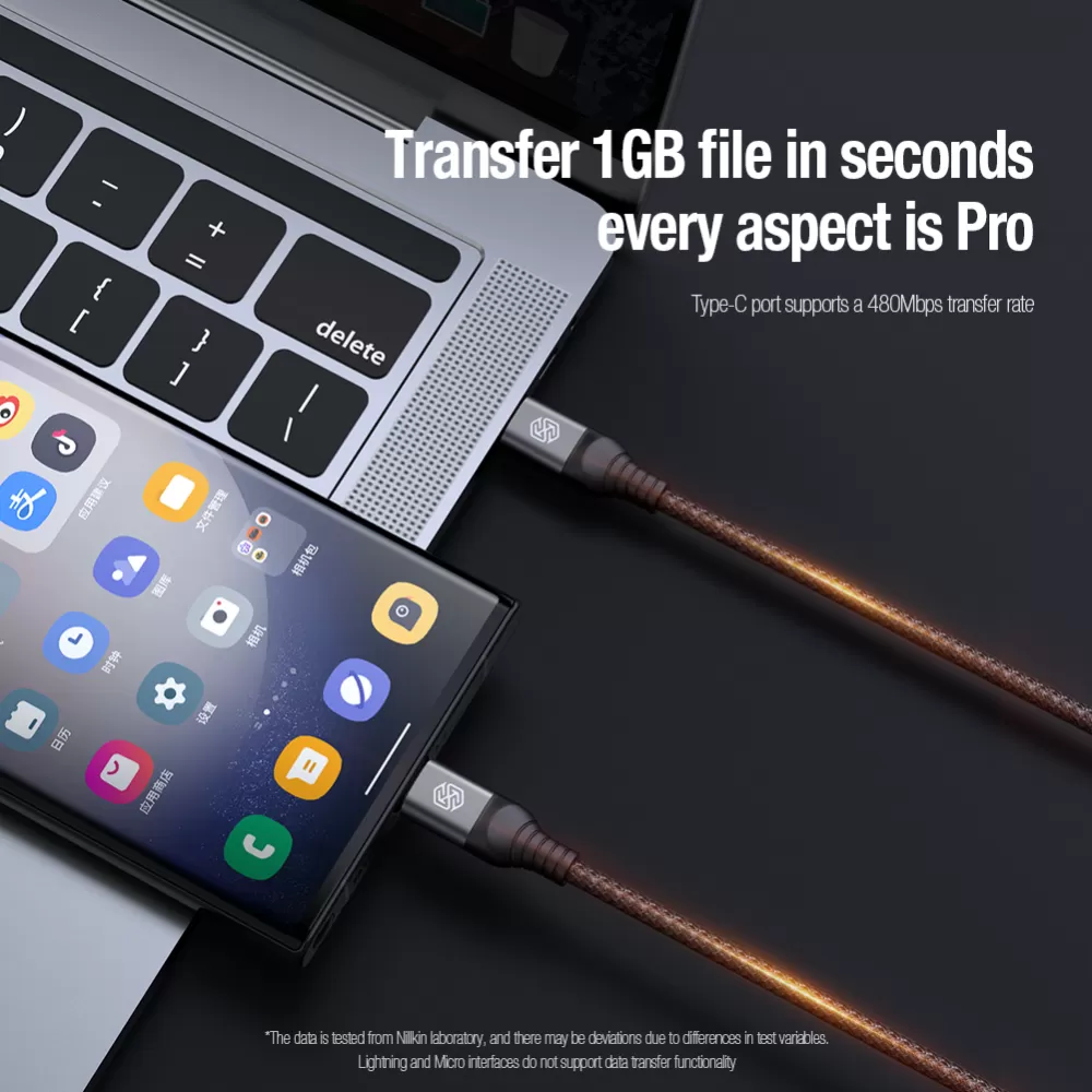 Puhelintarvikkeet Liitäntäkaapelit NILLKIN SWIFT PRO 3-in-1 USB-A to L/M/C  sininen