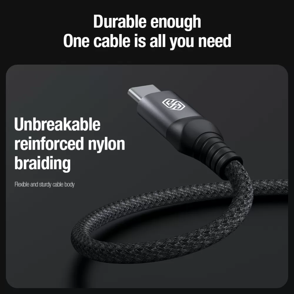 Puhelintarvikkeet Liitäntäkaapelit NILLKIN SWIFT PRO 3-in-1 USB-A to L/M/C  sininen
