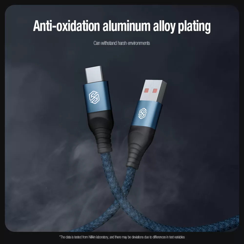 Puhelintarvikkeet Liitäntäkaapelit NILLKIN SWIFT PRO 3-in-1 USB-A to L/M/C  sininen