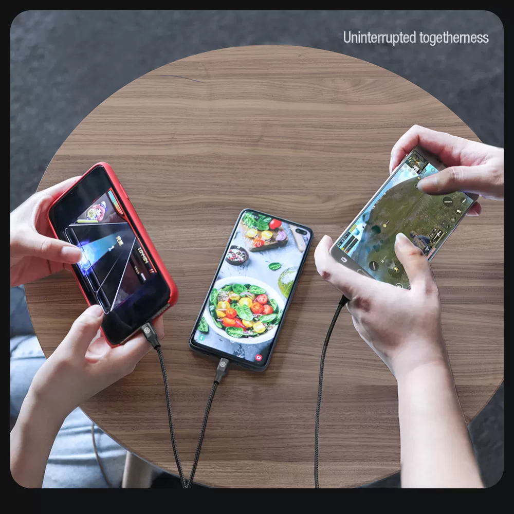 Puhelintarvikkeet Liitäntäkaapelit NILLKIN SWIFT PRO 3-in-1 USB-A to L/M/C  sininen
