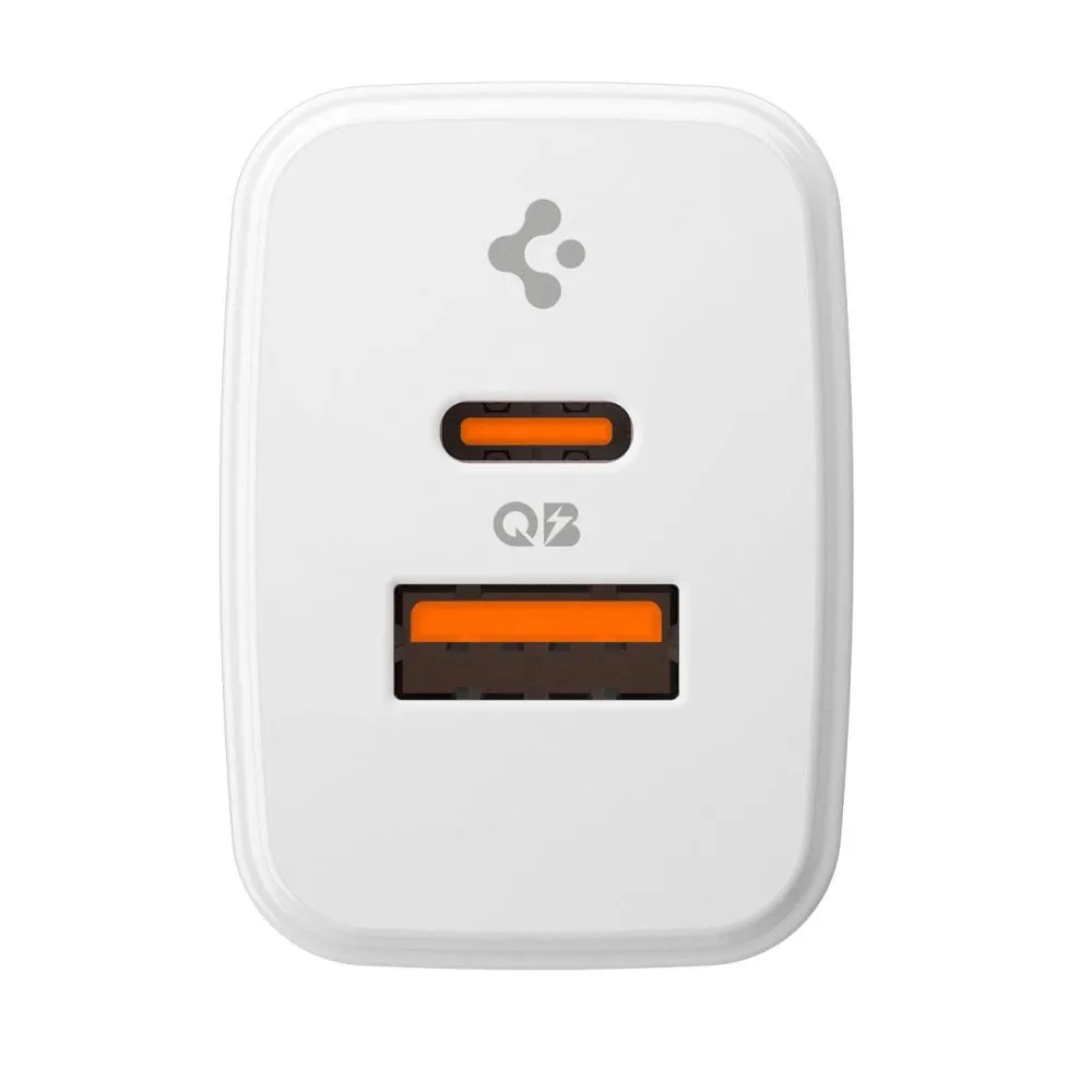  Datu kabeļi SPIGEN ESSENTIAL EE202EU 2-PORT NETWORK CHARGER 20W Viedierīču 