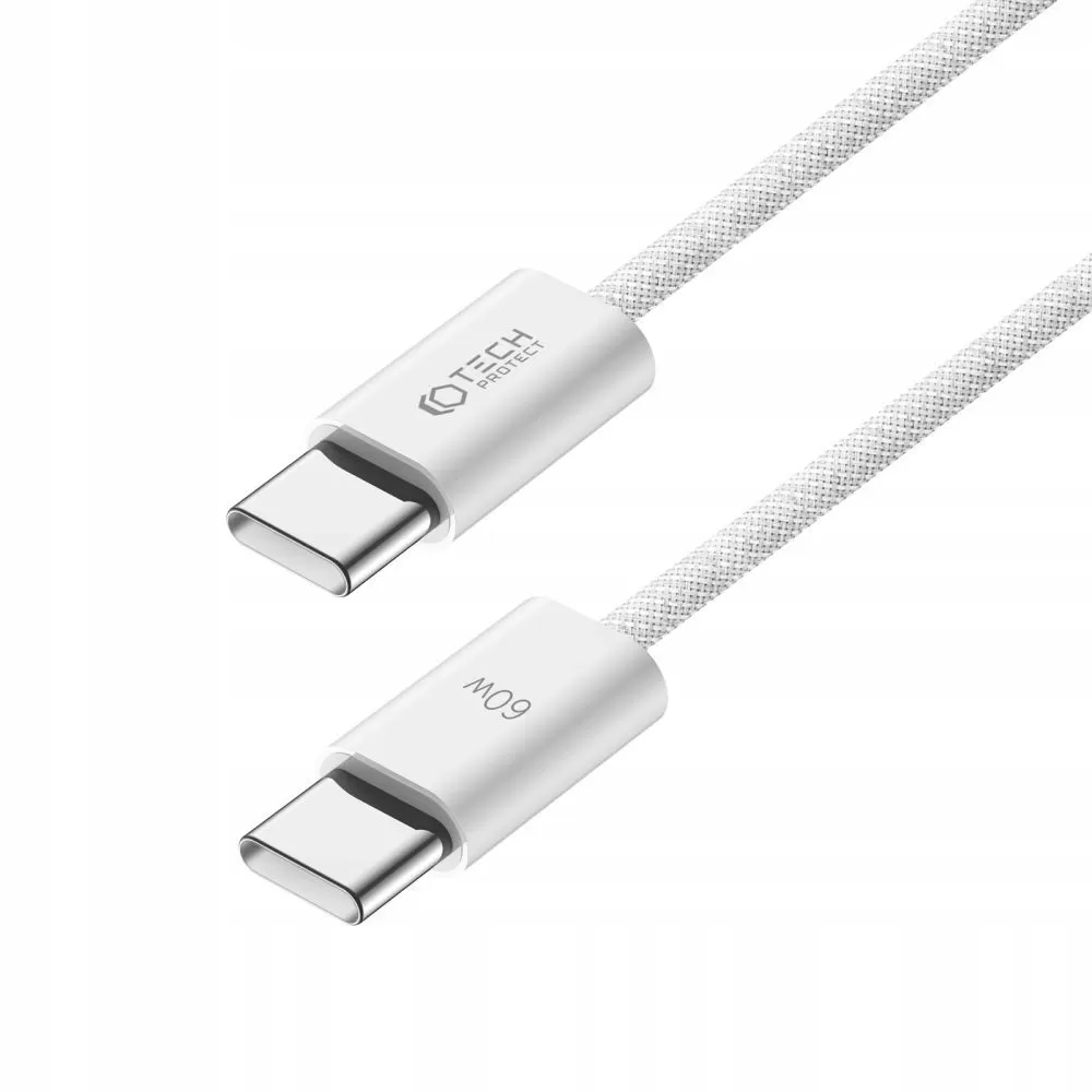 Puhelintarvikkeet Liitäntäkaapelit TECH-PROTECT ULTRABOOST CLASSIC TYPE-C CABLE PD60W/3A 100CM  valkoinen