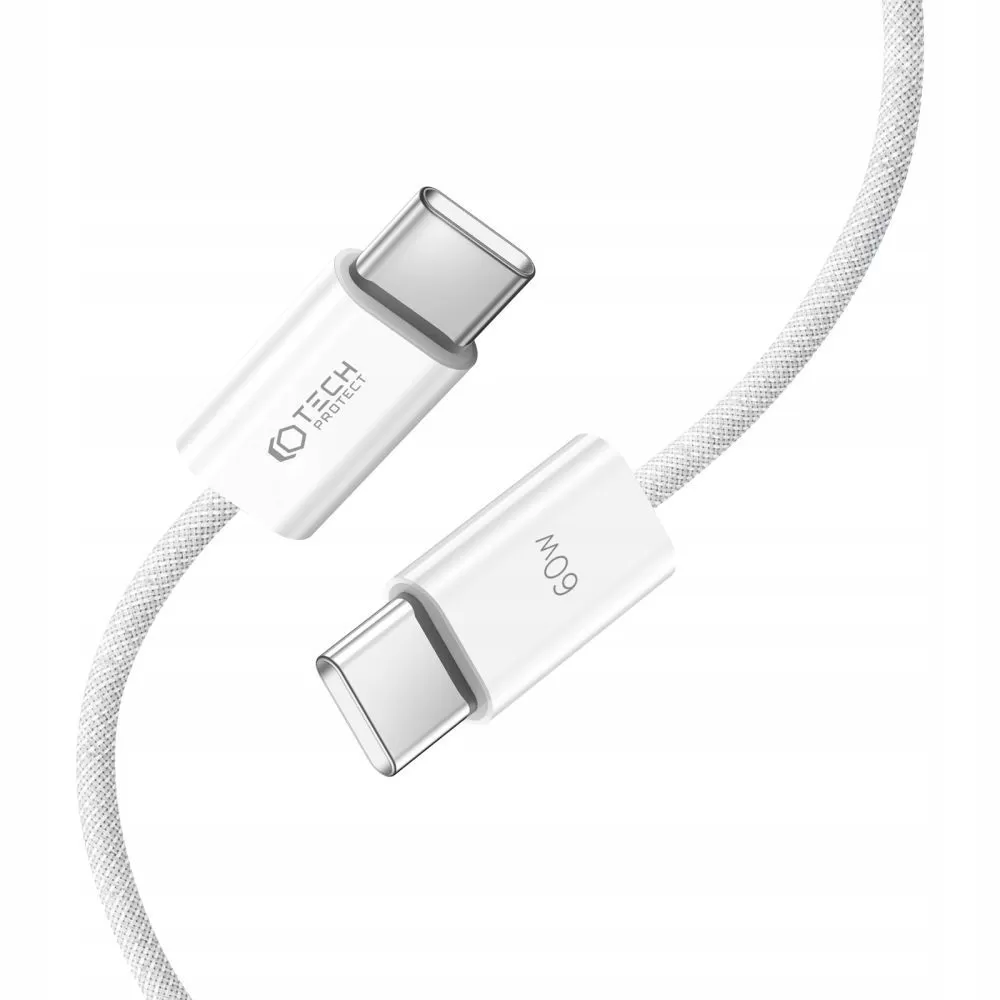 Puhelintarvikkeet Liitäntäkaapelit TECH-PROTECT ULTRABOOST CLASSIC TYPE-C CABLE PD60W/3A 100CM  valkoinen