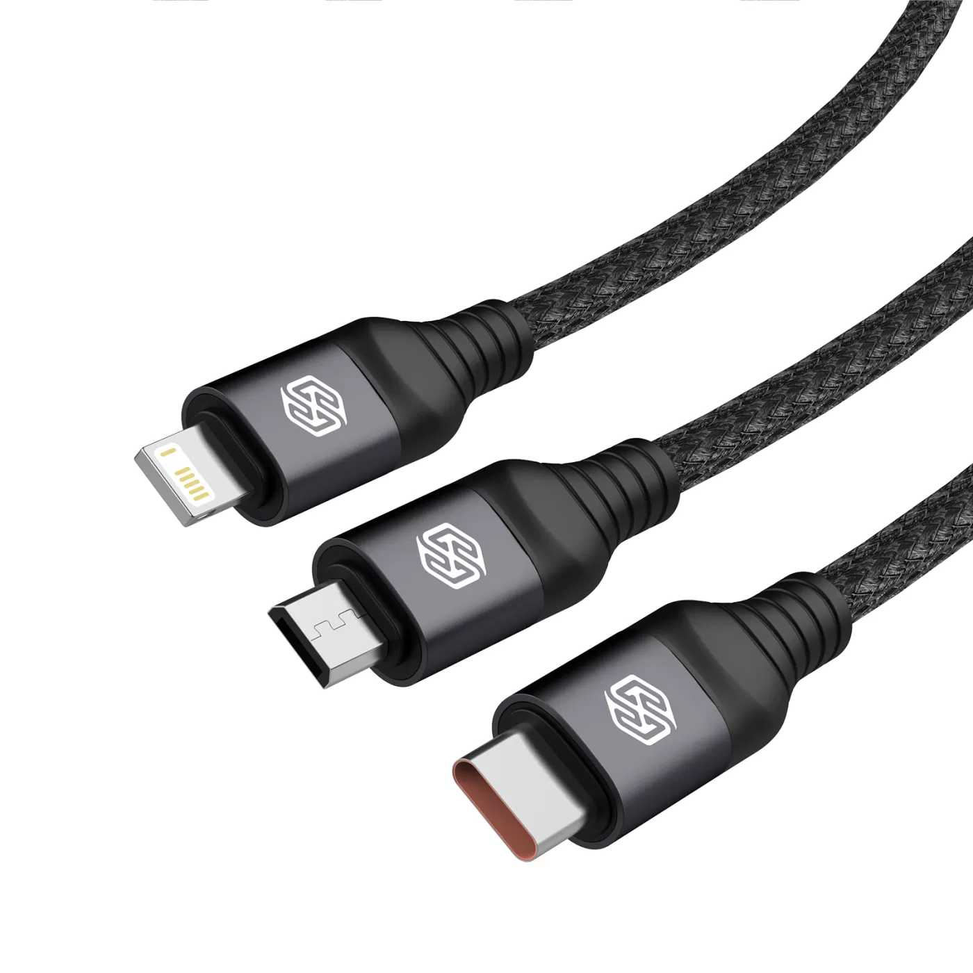 Aксессуары Кабель передачи данных NILLKIN SWIFT PRO 3-in-1 USB-A to L/M/C  черный