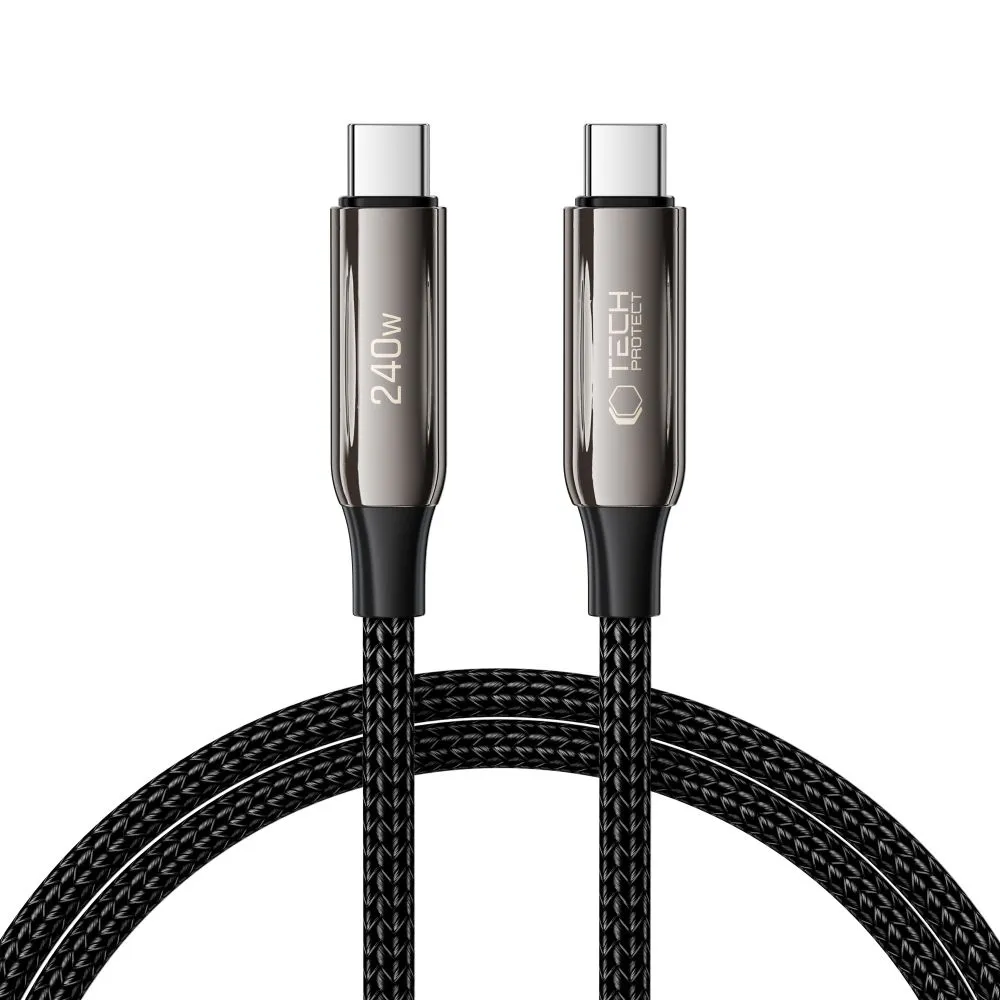 Puhelintarvikkeet Liitäntäkaapelit TECH-PROTECT UB10T ULTRABOOST TYPE-C CABLE PD240W/QC4.0 100CM  musta