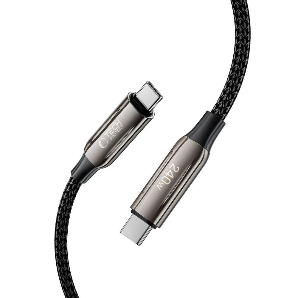 Puhelintarvikkeet Liitäntäkaapelit TECH-PROTECT UB10T ULTRABOOST TYPE-C CABLE PD240W/QC4.0 200CM  musta