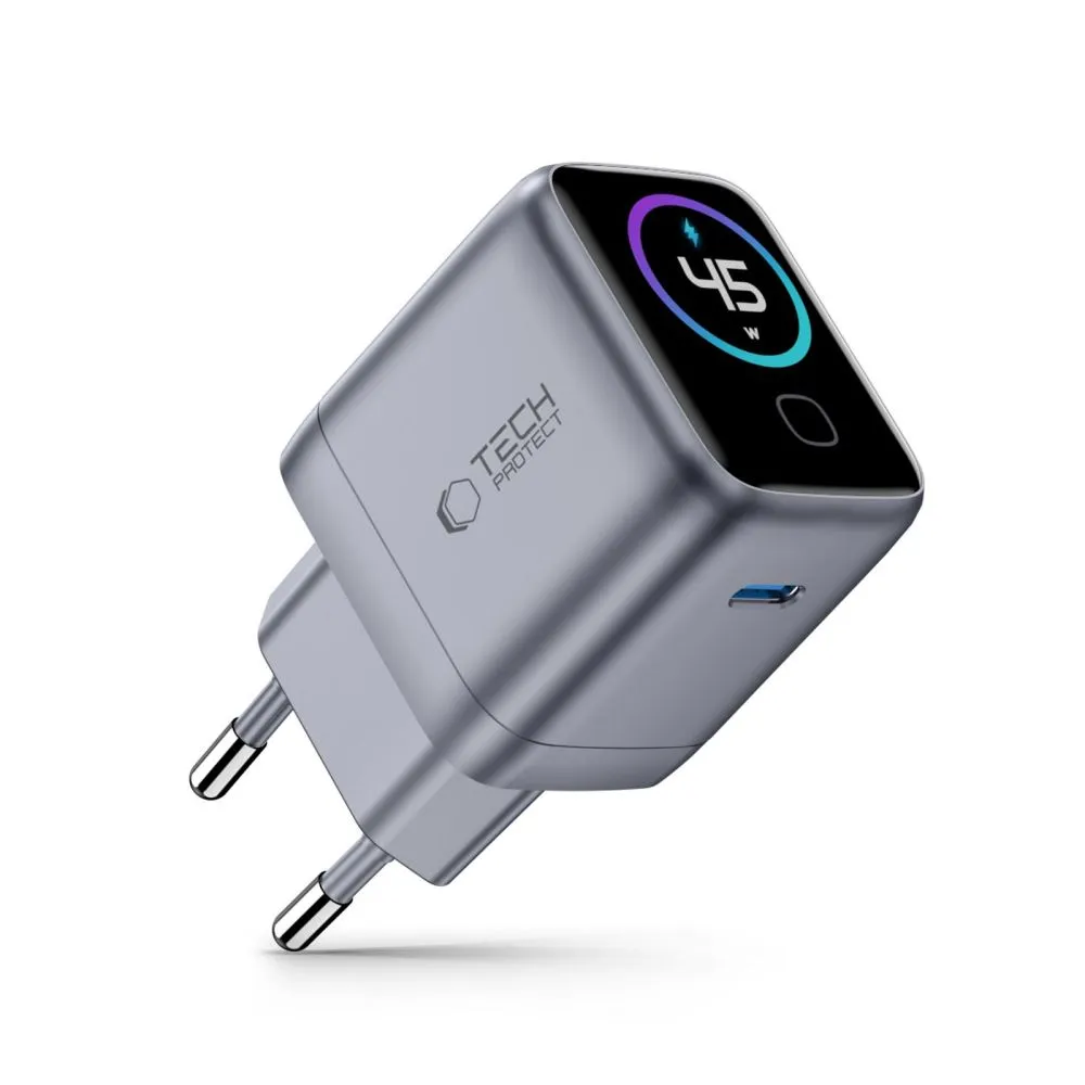  Datu kabeļi TECH-PROTECT POWERVISION NC45W-GAN 1-PORT NETWORK CHARGER PD 45W Viedierīču 