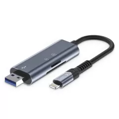 Tarvikud Sünkimis kaabel TECH-PROTECT ULTRABOOST CARD READER SD & MICRO LIGHTNING USB 