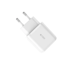  Datu kabeļi TECH-PROTECT C20W 2-PORT Network Charger PD20W/QC3.0  balts