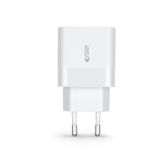  Datu kabeļi TECH-PROTECT C30W 2-PORT Network Charger PD30W/QC3.0  balts