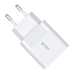  Datu kabeļi TECH-PROTECT C30W 2-PORT Network Charger PD30W/QC3.0  balts