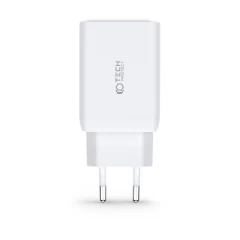  Datu kabeļi TECH-PROTECT C65W 3-PORT NETWORK CHARGER PD65W/QC3.0  balts