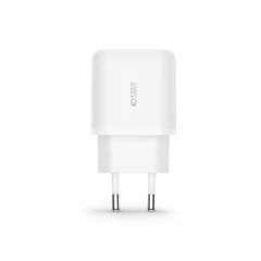  Datu kabeļi TECH-PROTECT C20W 2-PORT Network Charger PD20W/QC3.0 + Type-C Cable  balts
