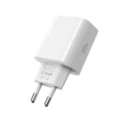  Datu kabeļi TECH-PROTECT NC20W 1-PORT NETWORK CHARGER PD20W + LIGHTNING CABLE  balts