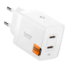 Aksesuāri Datu kabeļi Viedierīču Aksesuāri SPIGEN ESSENTIAL EE472EU 2-PORT NETWORK CHARGER 47W