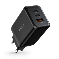  Datu kabeļi TECH-PROTECT C65W 3-port Network Charger PD65W/Q3.0  melns