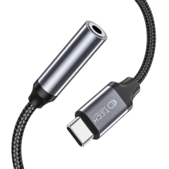 Tarvikud Sünkimis kaabel TECH-PROTECT ULTRABOOST ADAPTER TYPE-C TO MINI JACK 3.5MM  must