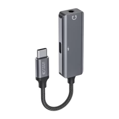 Aксессуары Кабель передачи данных  TECH-PROTECT ULTRABOOST ADAPTER TYPE-C TO MINI JACK 3.5MM & TYPE-C
