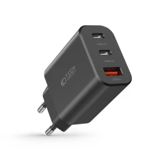  Datu kabeļi TECH-PROTECT NC30W 3-PORT NETWORK CHARGER PD30W/QC3.0  melns