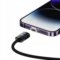 Datu kabeļi TECH-PROTECT ULTRABOOST MAGNETIC CABLE LIGHTNING & TYPE-C PD27W/3A 200CM  melns