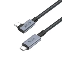 Puhelintarvikkeet Liitäntäkaapelit suojakuori, suojakotelo musta TECH-PROTECT ULTRABOOST MAX ”L” USB 4.0 8K 40GBPS TYPE-C CABLE PD240W 150CM
