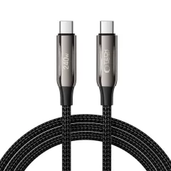  Datu kabeļi TECH-PROTECT UB10T ULTRABOOST TYPE-C CABLE PD240W/QC4.0 200CM  melns