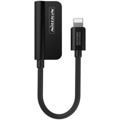 Datu kabeļi RockPower audio adapter-Lightning to dual Lightning  melns
