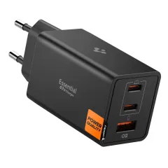 Aksesuāri Datu kabeļi Viedierīču Aksesuāri SPIGEN ESSENTIAL EE673EU 3-PORT NETWORK CHARGER 67W